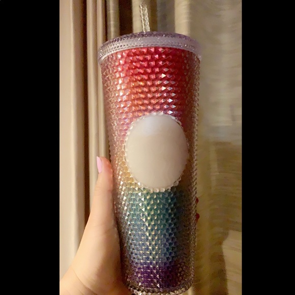 RARE Starbucks Rainbow Iridescent Acrylic Cold Cup - Picture 3 of 6